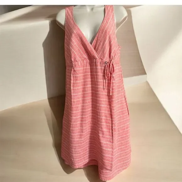 Patagonia Pink Striped Midi Dress - Picture 1 of 7